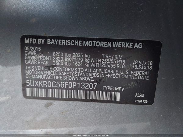 2015 BMW X5 XDRIVE35I