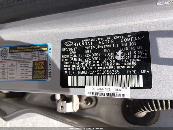 2018 HYUNDAI TUCSON SE