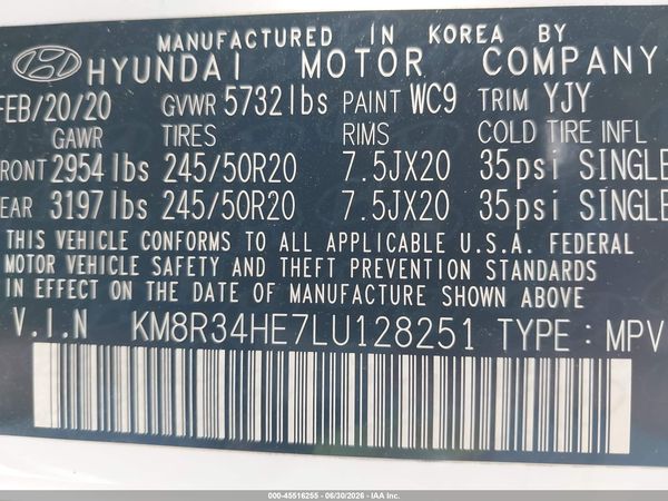 2020 HYUNDAI PALISADE SEL