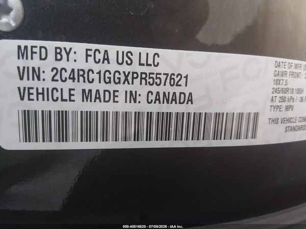 2023 CHRYSLER PACIFICA LIMITED — I9