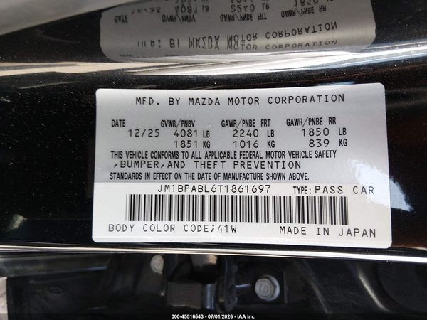 2026 MAZDA MAZDA3 2.5 S SELECT SPORT