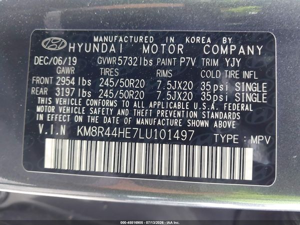 2020 HYUNDAI PALISADE SEL