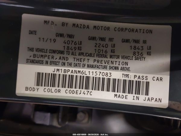 2020 MAZDA MAZDA3 PREMIUM PACKAGE