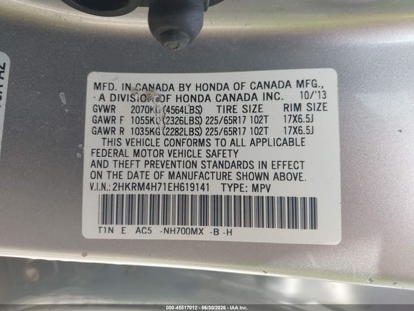 2014 HONDA CR-V EX-L