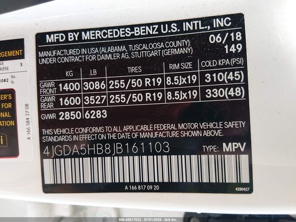 2018 MERCEDES-BENZ GLE 350 4MATIC