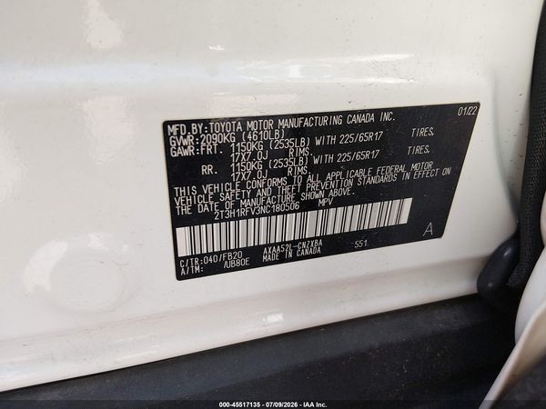 2022 TOYOTA RAV4 LE