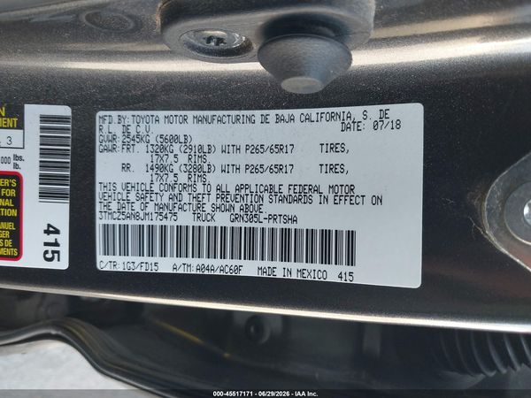 2018 TOYOTA TACOMA TRD SPORT