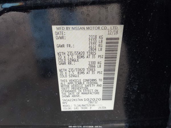 2019 NISSAN MURANO SL