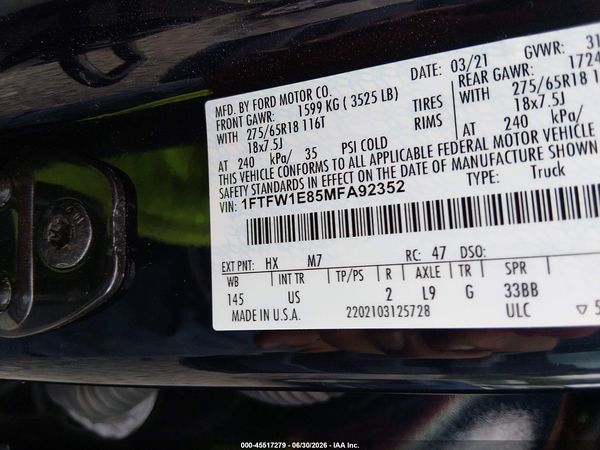 2021 FORD F-150 XLT
