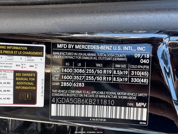 2019 MERCEDES-BENZ GLE 400 4MATIC