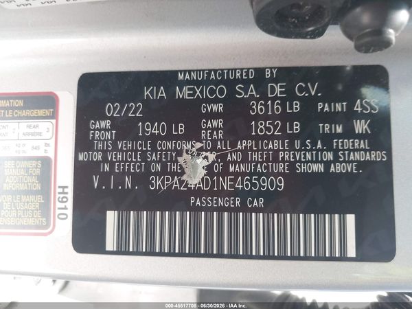 2022 KIA RIO LX