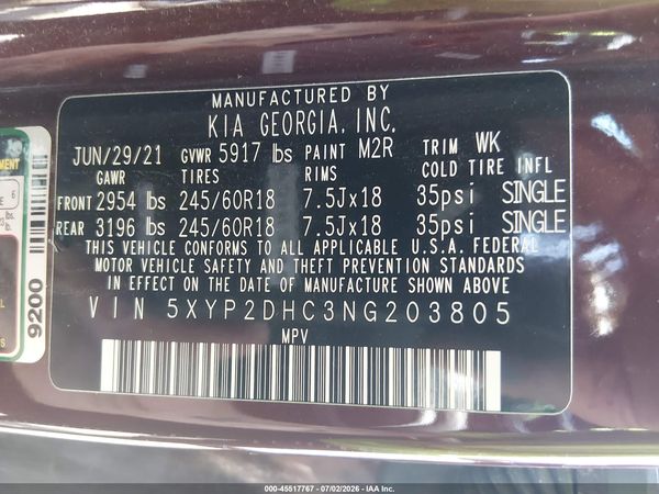 2022 KIA TELLURIDE LX