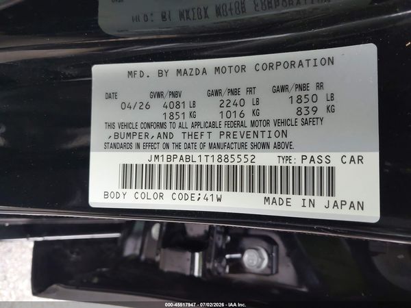 2026 MAZDA MAZDA3 2.5 S SELECT SPORT