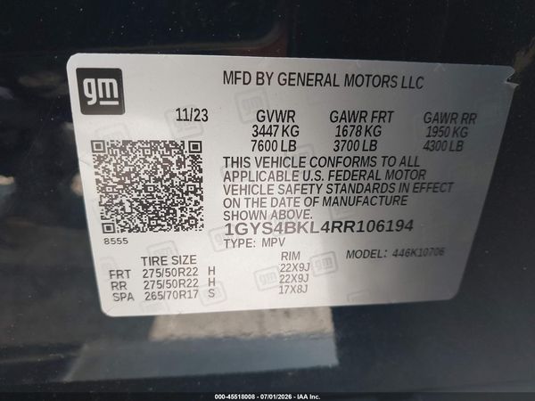 2024 CADILLAC ESCALADE 4WD PREMIUM LUXURY