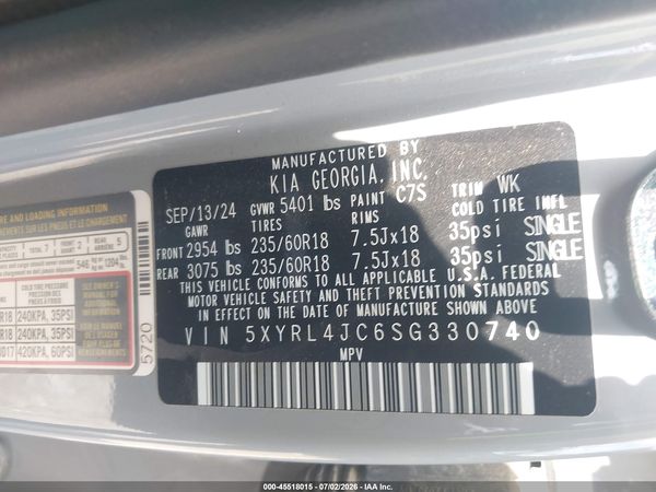 2025 KIA SORENTO S