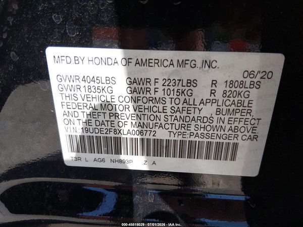 2020 ACURA ILX