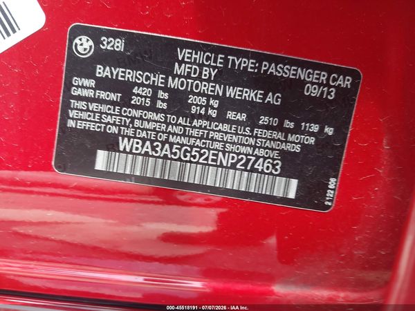 2014 BMW 328I SA