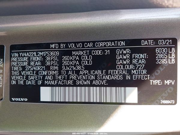 2021 VOLVO XC90