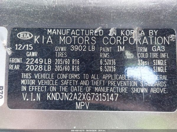 2016 KIA SOUL Plus