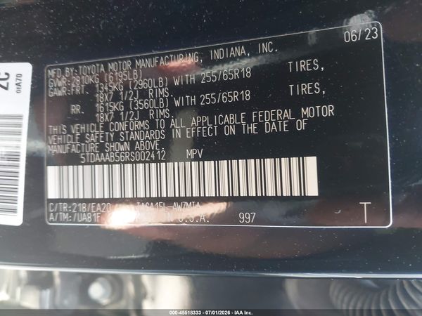 2024 TOYOTA GRAND HIGHLANDER XLE