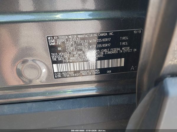 2020 TOYOTA RAV4 XLE