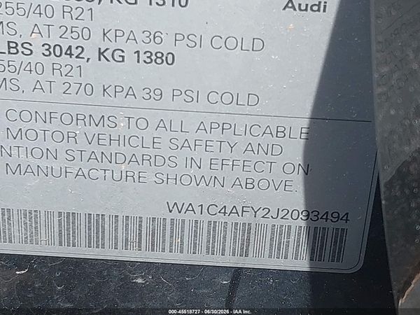 2018 AUDI SQ5 3.0T PREMIUM PLUS