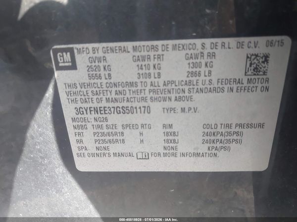 2016 CADILLAC SRX LUXURY COLLECTION