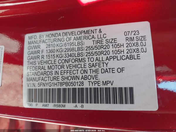 2023 HONDA PILOT AWD TOURING