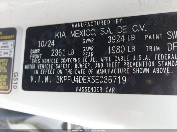 2025 KIA K4 EX