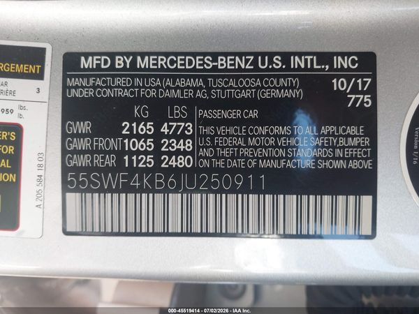 2018 MERCEDES-BENZ C 300 4MATIC