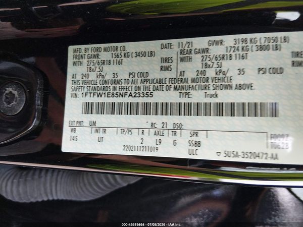 2022 FORD F-150 XLT