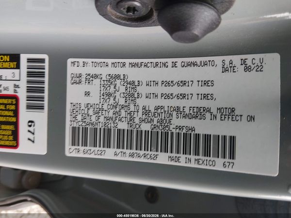 2022 TOYOTA TACOMA TRD SPORT