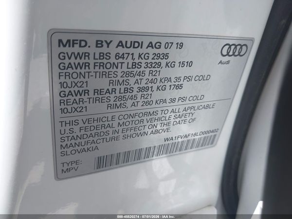 2020 AUDI Q8