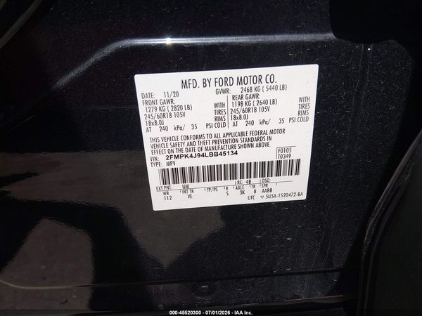 2020 FORD EDGE SEL