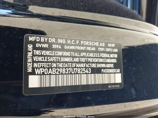 2007 PORSCHE CAYMAN S