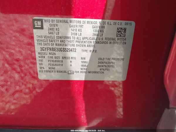 2016 CADILLAC SRX LUXURY COLLECTION