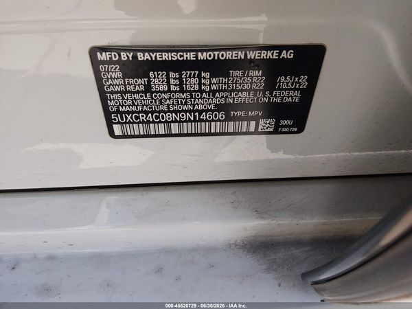 2022 BMW X5 SDRIVE40I