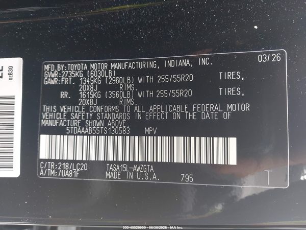 2026 TOYOTA GRAND HIGHLANDER LIMITED