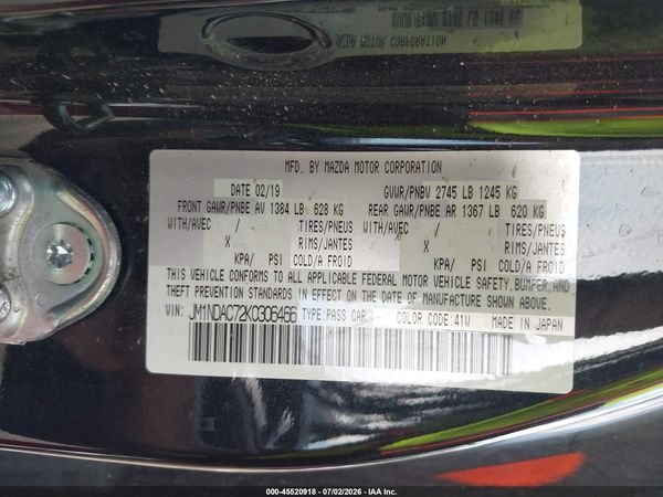 2019 MAZDA MX-5 MIATA CLUB