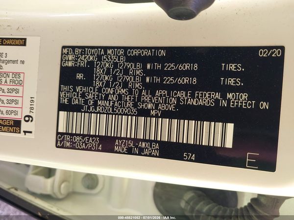 2020 LEXUS NX 300H 300H Premium