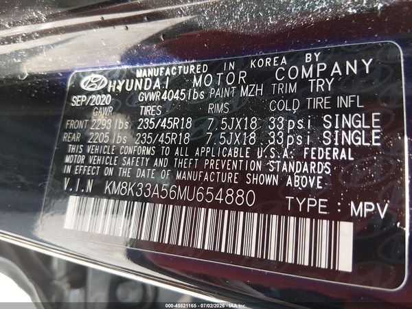 2021 HYUNDAI KONA LIMITED