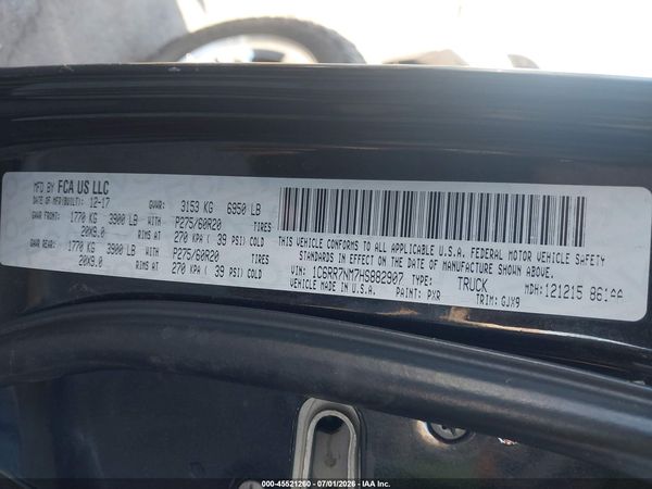 2017 RAM 1500 LARAMIE  4X4 5'7 BOX