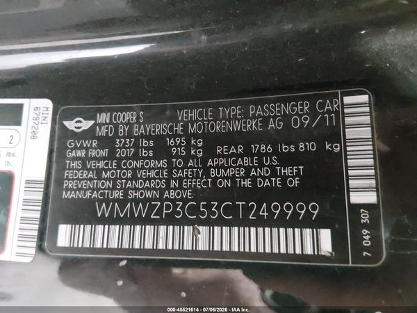 2012 MINI COOPER S