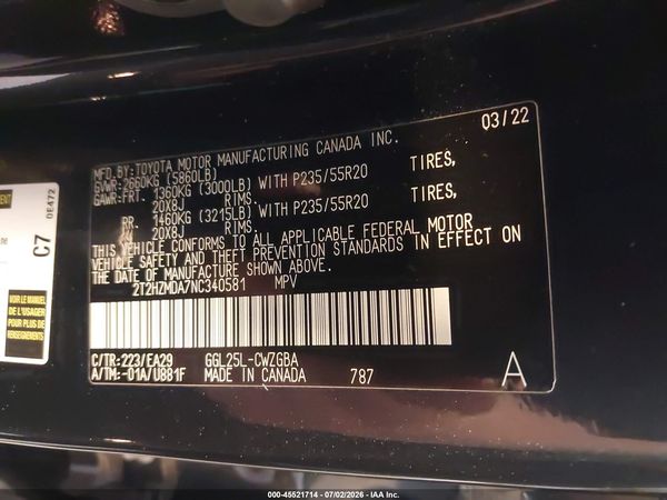 2022 LEXUS RX 350 350 Premium