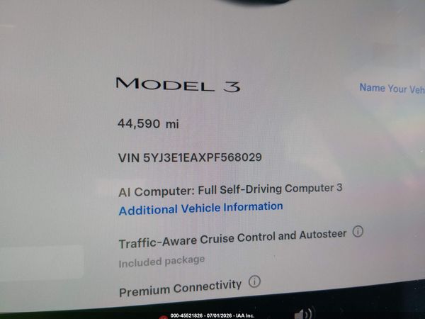 2023 TESLA MODEL 3 REAR-WHEEL DRIVE