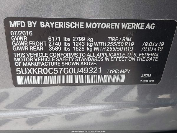 2016 BMW X5 XDRIVE35I