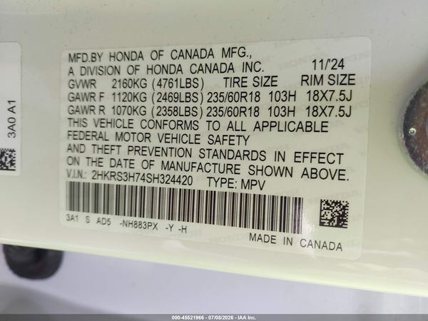 2025 HONDA CR-V EX-L 2WD