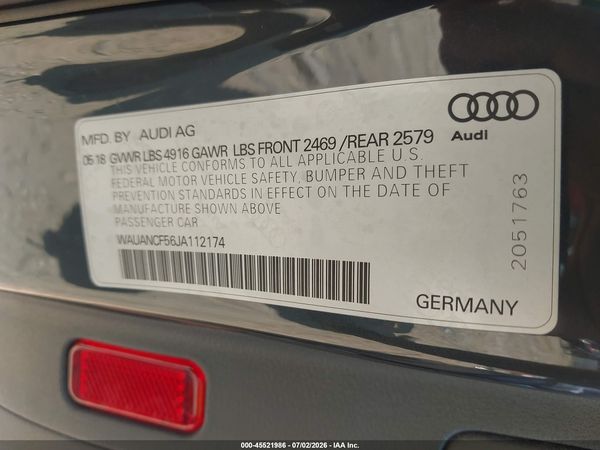 2018 AUDI A5 2.0T PREMIUM