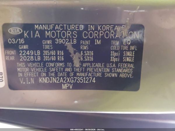 2016 KIA SOUL Plus