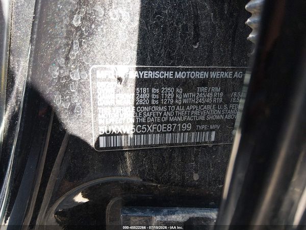 2015 BMW X4 XDRIVE35I — I9